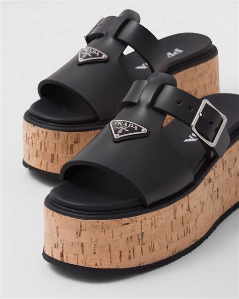 prada platform wedge sandals|prada transparent sandals.